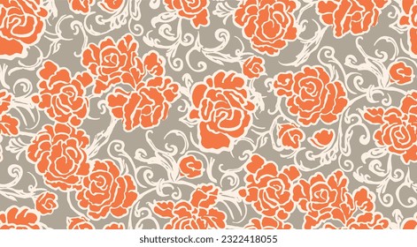 Floral pattern in hand drawn style for fashion, fabrics and prints. perfect pattern for fashion and decor