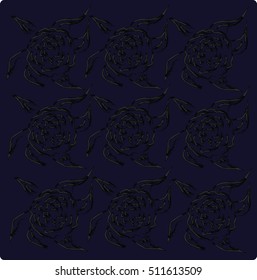 Floral pattern. Hand drawn style texture. Design for poster, card, invitation, placard, brochure, wallpaper, the cloth. Vector.
