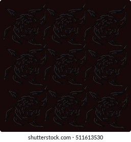Floral pattern. Hand drawn style texture. Design for poster, card, invitation, placard, brochure, wallpaper, the cloth. Vector.