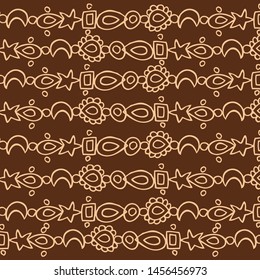 Floral Pattern hand-drawn design for background, carpet, wallpaper, clothing, wrapping, fabric, Vector illustration. Very beautiful, classic, vintage.