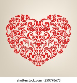 Floral pattern heart.