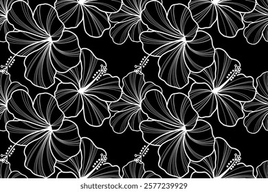 Floral pattern, hibiscus pattern for various publications