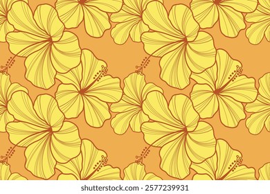 Floral pattern, hibiscus pattern for various publications