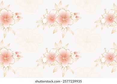Floral pattern, hibiscus pattern for various publications