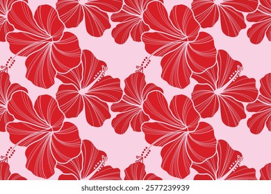 Floral pattern, hibiscus pattern for various publications