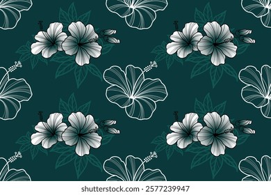 Floral pattern, hibiscus pattern for various publications