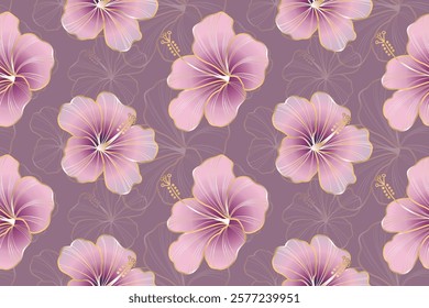 Floral pattern, hibiscus pattern for various publications