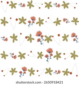 Floral pattern illustrations with seamless botanical designs, perfect for textile prints, modern packaging, digital art, and elegant decorative projects.