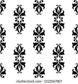 Floral pattern - Indian Traditional and Cultural Rangoli, Alpona, Kolam or Paisley vector line art is in Seamless Pattern