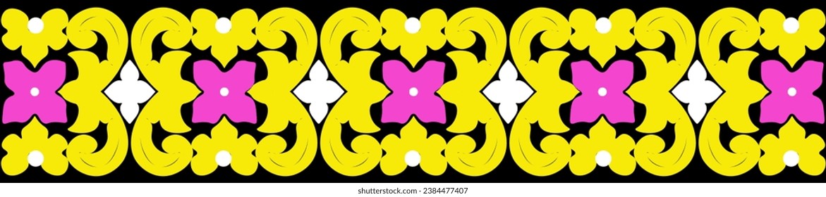 floral pattern of Indonesia used in the border and can be repeated