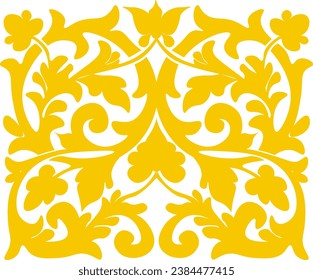 floral pattern of Indonesia used in the border and can be repeated