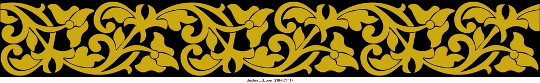 floral pattern of Indonesia used in the border and can be repeated