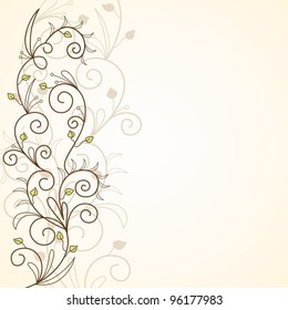 Floral pattern. Invitation.