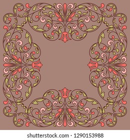 Floral pattern for invitation or greeting card