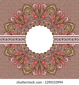 Floral pattern for invitation or greeting card