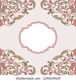 Floral pattern for invitation or greeting card