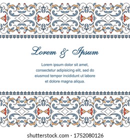 Floral pattern for invitation or greeting card.