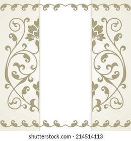 Floral pattern for invitation or greeting card.