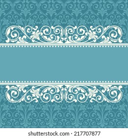 Floral pattern for invitation or greeting card.