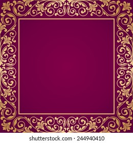 Floral pattern for invitation or greeting card.