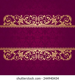 Floral pattern for invitation or greeting card.