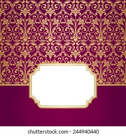 Floral pattern for invitation or greeting card.