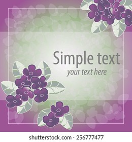 Floral pattern for invitation or greeting card. 