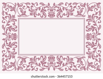 Floral pattern for invitation or greeting card.