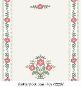 Floral pattern for invitation or greeting card.