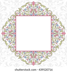 Floral pattern for invitation or greeting card.