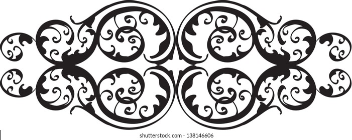 Floral pattern isolated on white