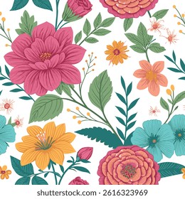 Floral Pattern Leaf Art   Minimalist Colorful Vector Collection