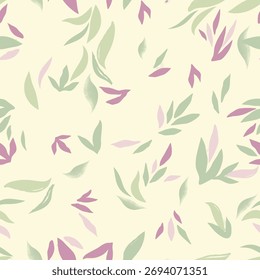Padrão floral com folhas. Papel de parede de flor sem costura. Fundo rosa festivo