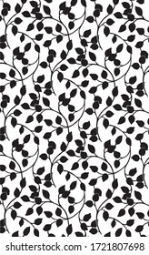 floral pattern with leaves on a white background vector.