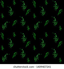 floral pattern with leaves seamless vector