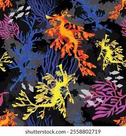 Floral pattern leaves with smooth contours, vector illustration, suitable for clothing designs.