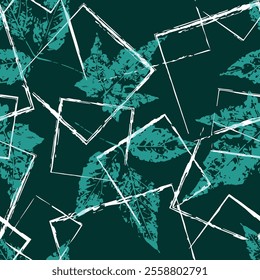 Floral pattern leaves with smooth contours, vector illustration, suitable for clothing designs.