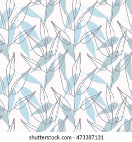Patrón floral. Deja la textura. Planta vectorial abstracta de fondo ornamental