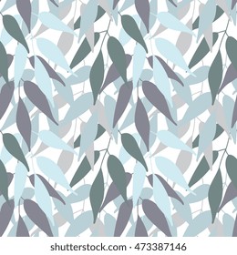 Floral pattern. Leaves texture. Stylish abstract vector plant ornamental background