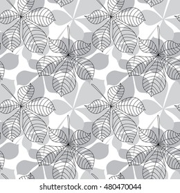 Floral pattern. Leaves texture. Stylish abstract vector plant ornamental background
