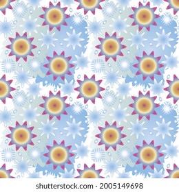 floral pattern with light colors - background, texture, fabric, wallpaper, wrapping paper, cushion cover and floor carpet pattern.