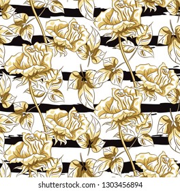 floral pattern. Light pink flowers and Hydrangea leaves on grey background. Textile composition, hand drawn printing style. Vector illustration.