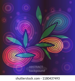 Floral pattern with lighting card template. Flower abstract vector floral background. Vector background for greeting card, business presentation and other design
