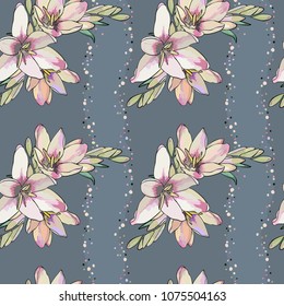 Floral pattern with lily