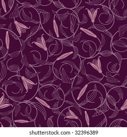 floral pattern from lily in modern style