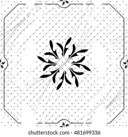 Floral pattern, lines, tile, wave, polka. dot, seamless vector background.