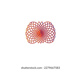 Floral pattern logo design elements vector illustration
