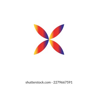 Floral pattern logo design elements vector illustration