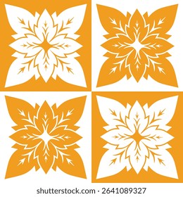 Floral Pattern Logo Design Idea with elegant flower style, gold color, and modern elements. Stylish object in editable EPS format, perfect for branding, decorative art, and creative design.