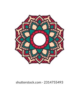 Floral pattern logo template design vector icon illustration